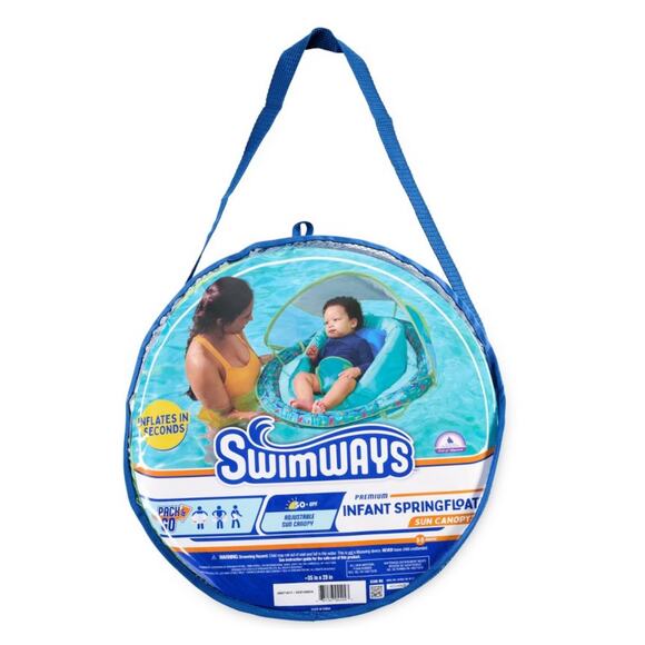 Swimways Infant Baby Spring Float, Adjustable Sun Canopy, Infants 3 Months+, NWT - Picture 3 of 5